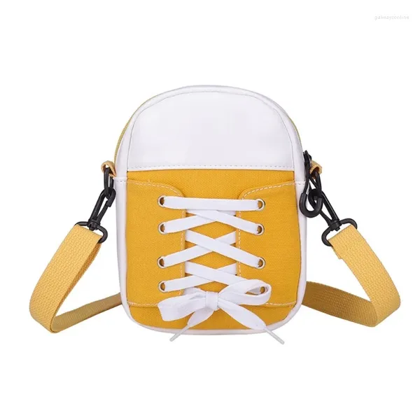 Bolsas de ombro em forma de sapato de lona bolsa crossbody com alça ajustável para looks personalizados bolsa de meninas