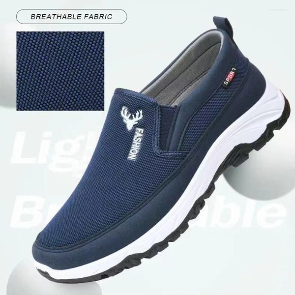 Scarpe da passeggio Uomo Sneaker Mesh Traspirante Antiscivolo Slip On Vulcanizzata Suola morbida Tinta unita Confortevole Acqua Zapato