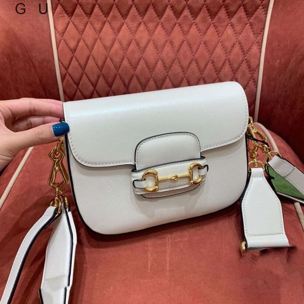 Designer Geldbeutel Frauenhandtaschengeschäft %60 Großhandel Einzelhandel kostenlos Versand neuer Pferdetitl Schnalle Cowhide Schulter und Rückgrenze Crossbody Sattle Bag Domens