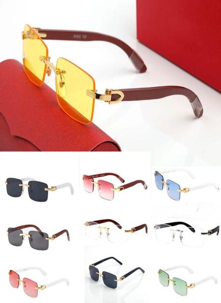 Fashion Millionaire Sonnenbrille für Damen, hergestellt in Italien, Herren, randlos, goldfarbener Metallrahmen, Büffelhorn, Sonnenbrille, Sommerstile, Herren, Sp6541678