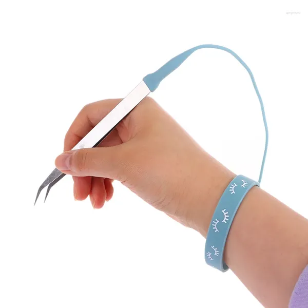 Make-up Pinsel Silica Gel Handgelenk Strap Silikon Pfropfen Wimpern Pinzette Armband Werkzeug Für Mädchen