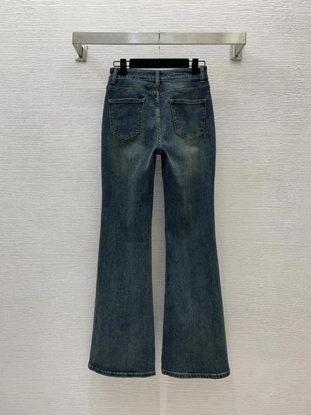 Jeans da donna Primavera 2024 Prodotto Retro Y2K Moda Vita alta Slim Fit Micro svasato Stile classico anni '80 Donna elegante