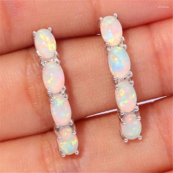 Ohrstecker Elegante Faux Feueropal Ohrringe Für Frauen Modeschmuck Hochzeit Brincos Verlobungserklärung Pendientes Mujer