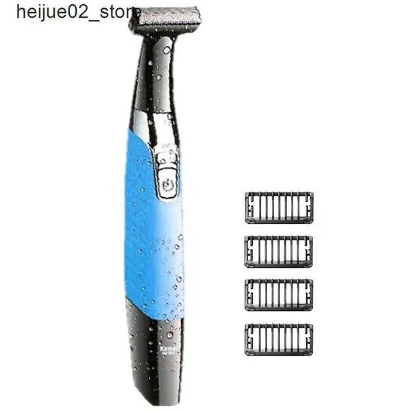 Rasoi elettrici Kemei uomo rasoio elettrico corpo viso rasoio elettrico per uomo regolabarba barba rasatura bordo trimer testa trimmer posteriore Q240318