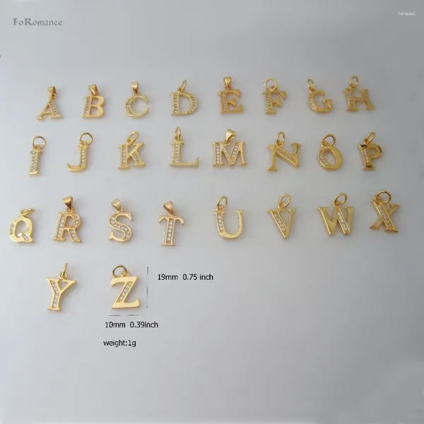 Colares com pingente 26 letras cor dourada 18