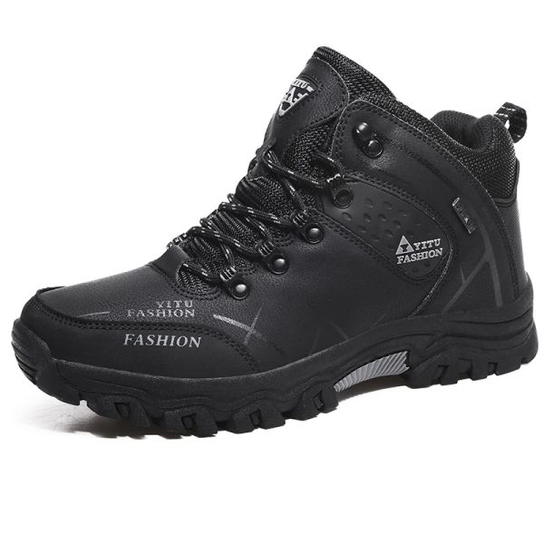 Botas HikeUp Male Male Sapatos de caminhada ao ar livre macho de calor Hightop Men Walking Sports Wearable Confortável Sapatos de viagem Inverno