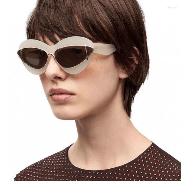 Óculos de sol 40119I Cateye Mulheres Senhoras Perosnalized Designer Marca Moda Estrela Acetato Óculos de Qualidade com Lentes UV400