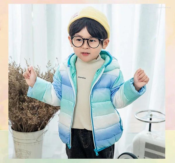 Piumino Abbigliamento per bambini Autunno Inverno Giacche calde Parka leggeri Cappotti con cappuccio Capispalla per bambina 2-6T Antivento con cappuccio