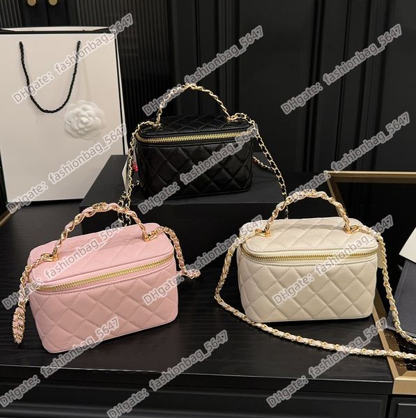 10a Luxus-Designer-Taschen für Damen, kleine Umhängetasche, niedliche Lederhandtasche, klassische Handtasche aus Schaffell, Umhängetasche, gesteppte Handtaschen, Aufbewahrungstasche mit Spiegel, Originalverpackung