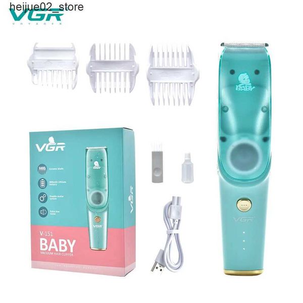 Elektrorasierer VGR Baby automatische Haarabsaugschere Digitalanzeige ultraleise Baby-Spezialschere Kinderkeramikschere V-151 Q240318