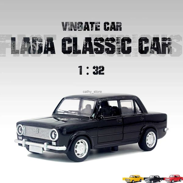 Diecast Model Arabalar 1 32 Alaşım Diecast Lada Vintage Araba Modeli Killasik Çekme Araç Minyatür Araç Çoğalanı Kidsl2403 için Toplama Hediyesi