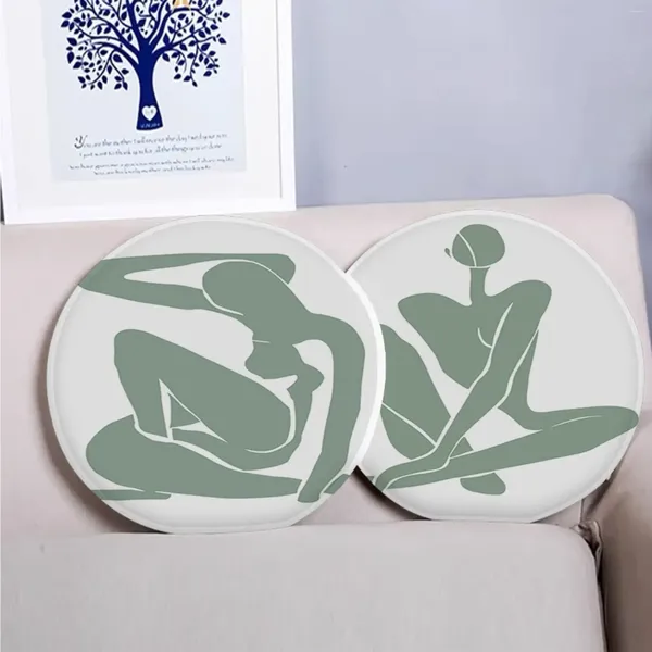 Cuscino linea astratta figura foglie stile moderno e minimalista sedile per la casa morbido peluche sedia tappetino invernale ufficio bar imbottiture