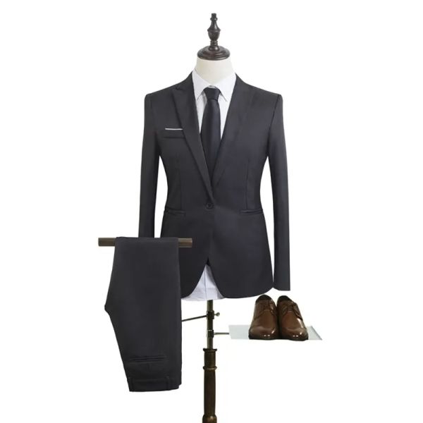Suits Mens Düğün Moda Marka Takım Sekret Seti İnce Fit Man Suit Blazer Maskulino Sıcak Satış Takım Erkekler Damat Gelinlik