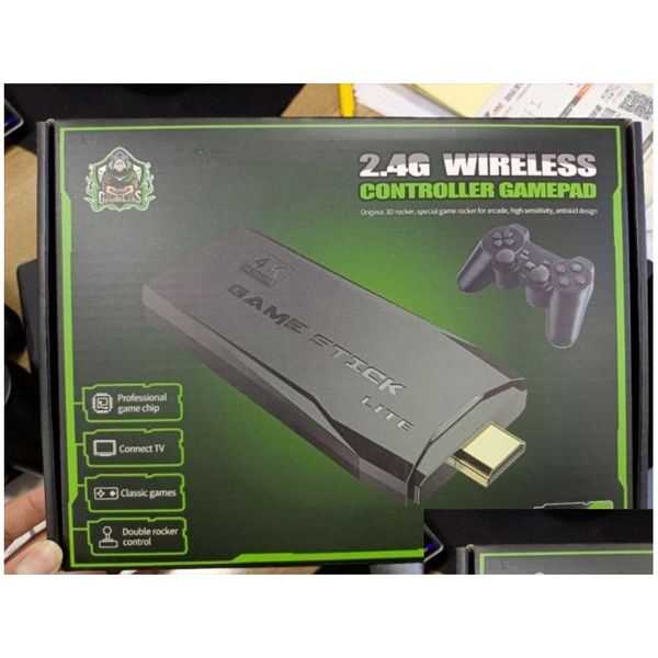 Tragbare Spielespieler US Stock M8 Videokonsole 64G 2,4G Doppelter Wireless Stick 4K 10000Hinzufügen von Spielen Retro Controller Drop Delivery Access Dhl0U