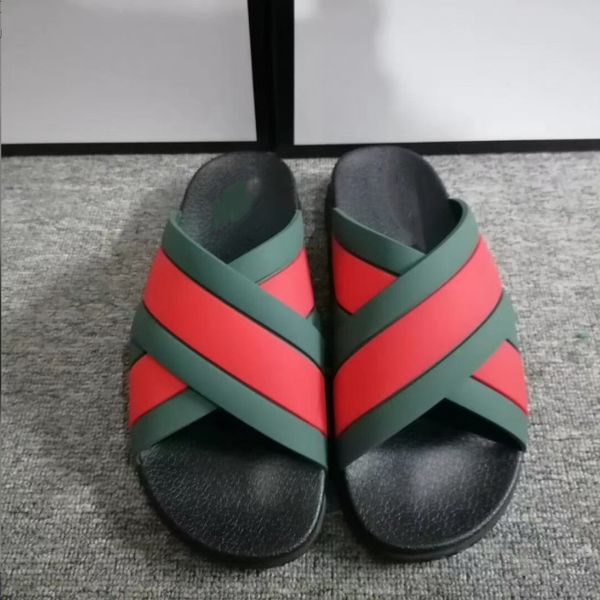 Männer Frauen Slipper Web Slide Schwarz Gummi Slipper Slides Rutschfeste Sandalen Dicker Boden Klassiker Sandale Flip Flops Erdbeere Tiger Grün Rot Weiß Strand Größe 36-46