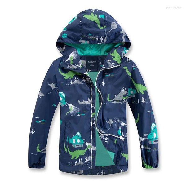 Jaquetas meninos 2024 inverno moda crianças outerwear impermeável à prova de vento com capuz para crianças casacos de lã polar