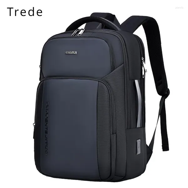 Mochila de negócios à prova d'água, mochila masculina com carregamento USB, bolsa para laptop de 15,6 polegadas, bolsa de viagem de grande capacidade para estudantes