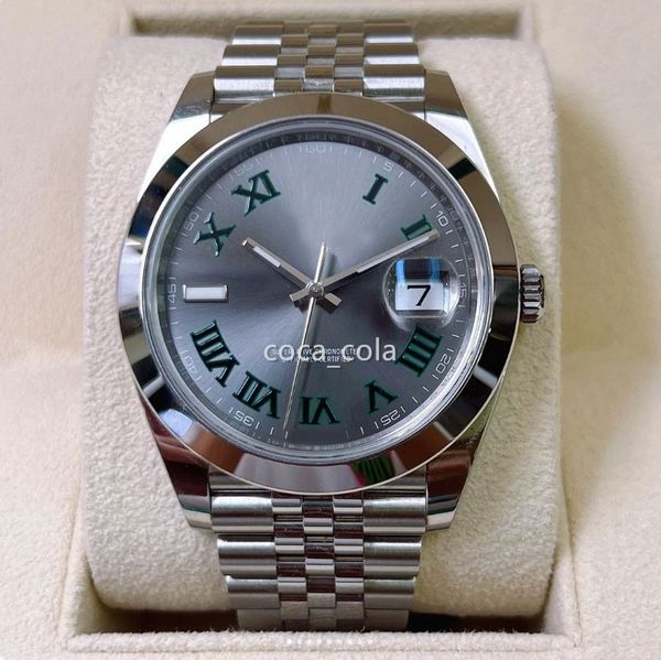 Orologio di lusso mondiale di marca Miglior versione dell'orologio Datejust 41 Wimbledon 126334 Orologio automatico ETA 3235 Garanzia di 2 anni