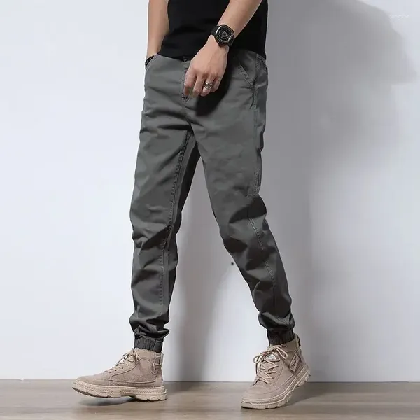 Pantaloni da uomo Pantaloni maschili antirughe neri casual slim fit tendenza classica saldi stile coreano in estate streetwear lungo Harajuku