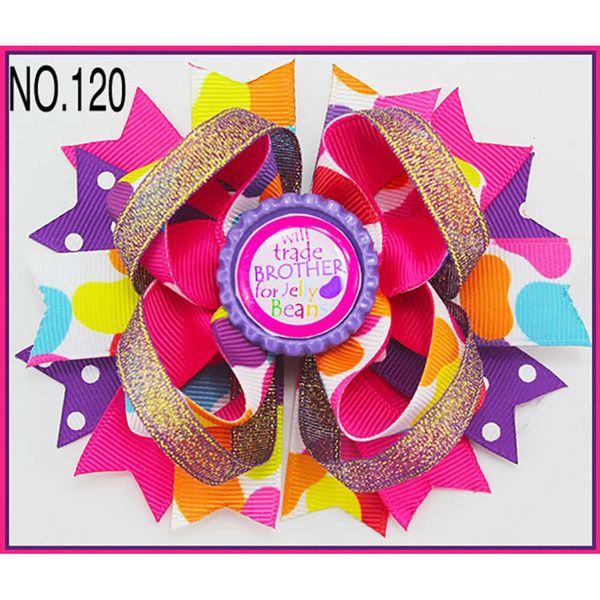 Osterzubehör Kinder Single Circle Bow Hair Kaninchen Blumenkopf Clip 087-153