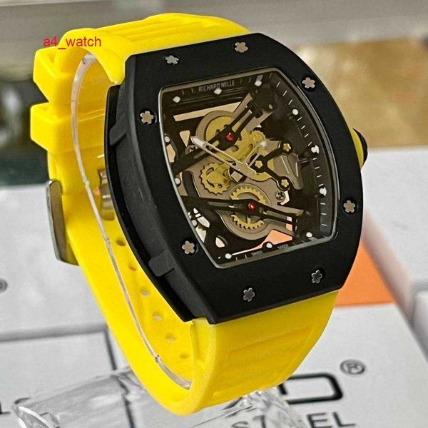 RM Watch Collection Crystal Watch Mekanik İzle Bilekte Bir Yarış Makinesi