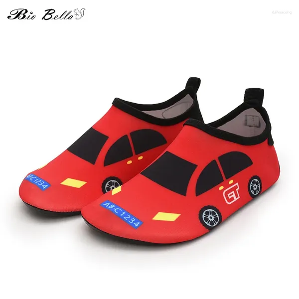 Scarpe casual unisex pelle a piedi nudi ragazzi ragazze acqua trampolieri surf bambini scarpa da spiaggia ultraleggera auto per bambini stampata morbida antiscivolo