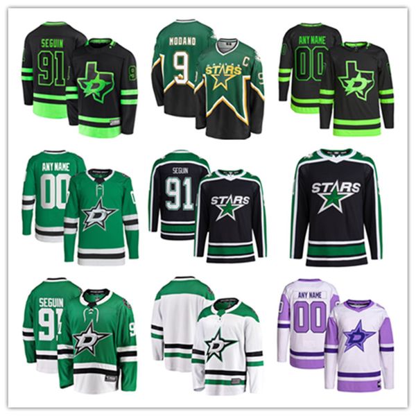 Dallas Custom Stars Hockey-Trikots 34 Denis Gurianov 42 Fredrik Olofsson 5 Nils Lundkvist 55 Thomas Harley Radulov Jacob Peterson 21 Jason Robertson 91 Tyler Seguin