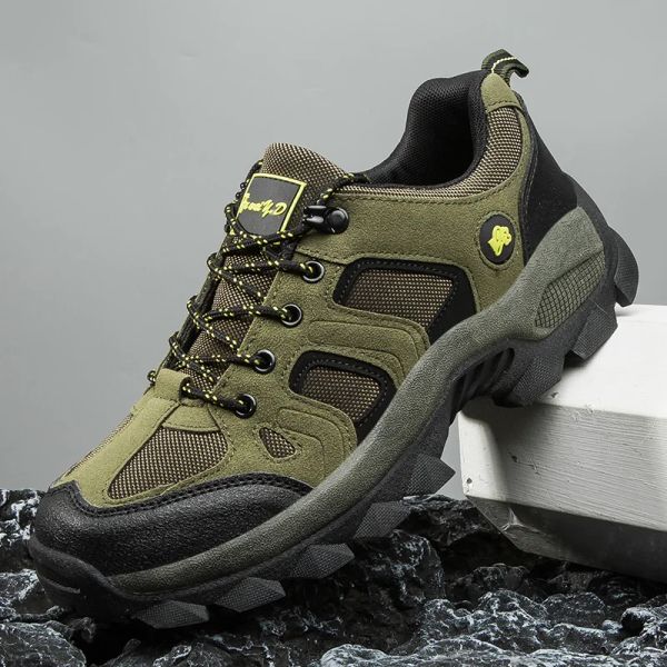 Schuhe Männer Wanderschuhe Outdoor Sneakers Sportresistent Trekking Leder Camping Klettern Jagd Arbeit Wälder Kampf lässig