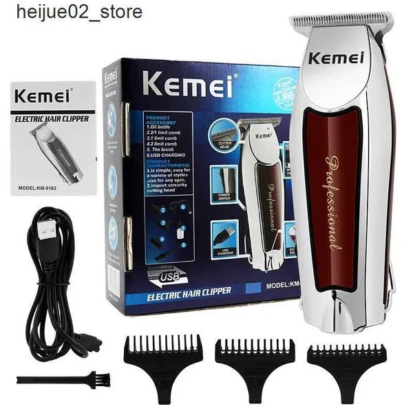 Barbeadores elétricos sem fio máquina de cortar cabelo profissional dos homens máquina de cortar cabelo elétrica barba máquina de cortar cabelo detalhado borda contorno trimmer q240318