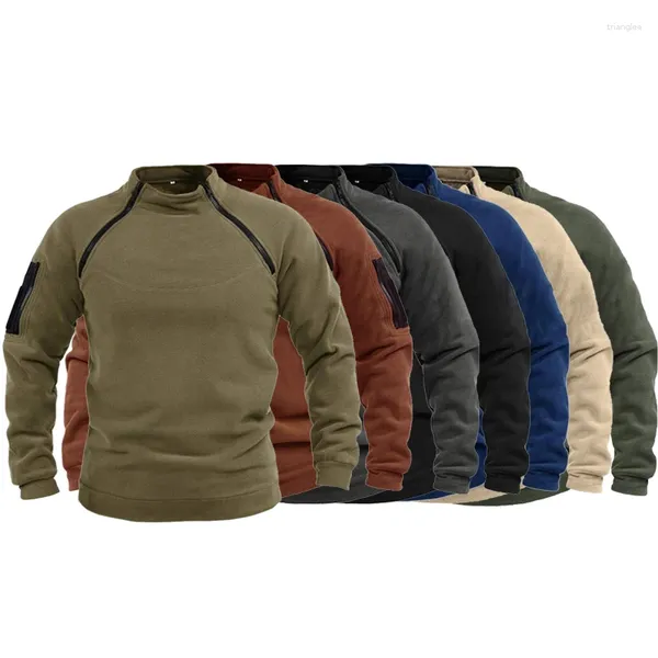 Herren-Kapuzenpullover, militärisch, taktisch, Polar-Kapuzenpullover, Sport, Outdoor, täglich, Wandern, lässig, Lammwolle, Herbst-Sweatshirt für Herren, Markenkleidung, Arbeitskleidung