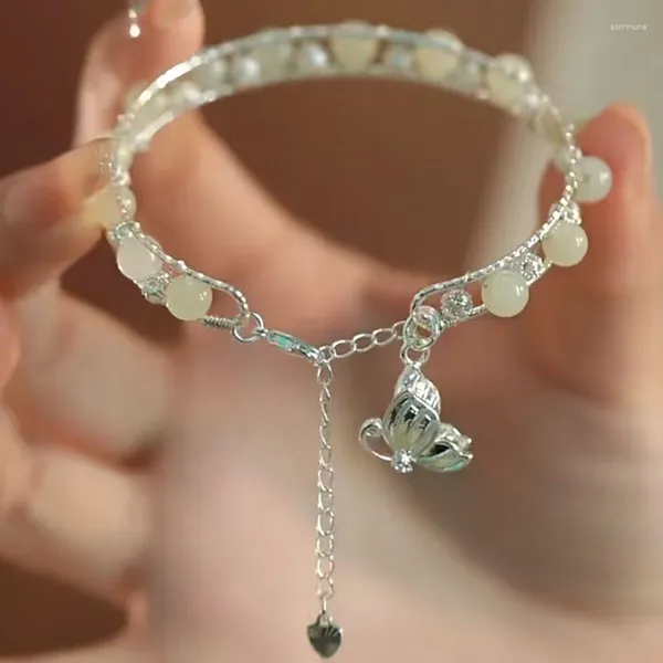 Charm-Armbänder, Vintage-Schmetterlings-Perlenarmband für Mädchen, handgefertigter feiner Schmuck, modische Freizeitaccessoires, Idee für Damen-Freundschaftsarmbänder