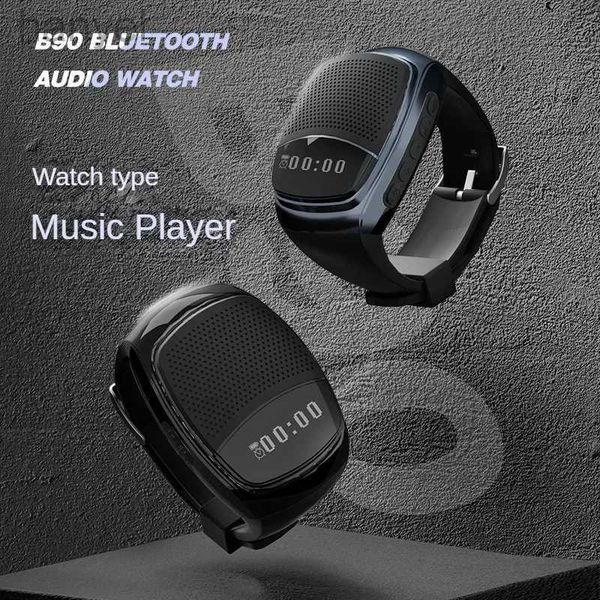 Taşınabilir Hoparlörler B90 Bilek Kablosuz Bluetooth Hoparlör İzle Yaratıcı Mini Ses Açık Hava Sporları Akıllı Ekran Taşınabilir Kart Ücretsiz Çağrıları 24318