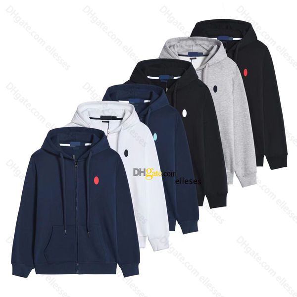 Mens Polos Jacket Bordado com capuz Ralphs Lauren Pony suéter Hoodies Men Sweatshirs Solids Casual com um capuz Zipper Outerwear Cotton Cotton Size S-xxl