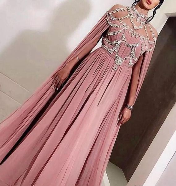 Arabisches Dubai-Kaftan-Stil-Chiffon-Abendkleid 2019 Günstige Urlaubsfrauen tragen formelles Party-Abschlussballkleid nach Maß Plus Size7632576