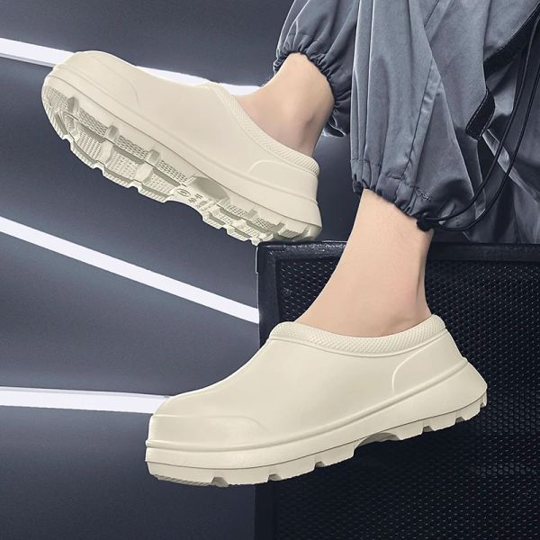 Sandalen Unisex Küchenschuhe Professionelle Küchenchef Clogs Ölfeste Arzt Krankenschwester Schuhe Hochwertige Garten Clogs wasserdicht für Haustierarbeiter