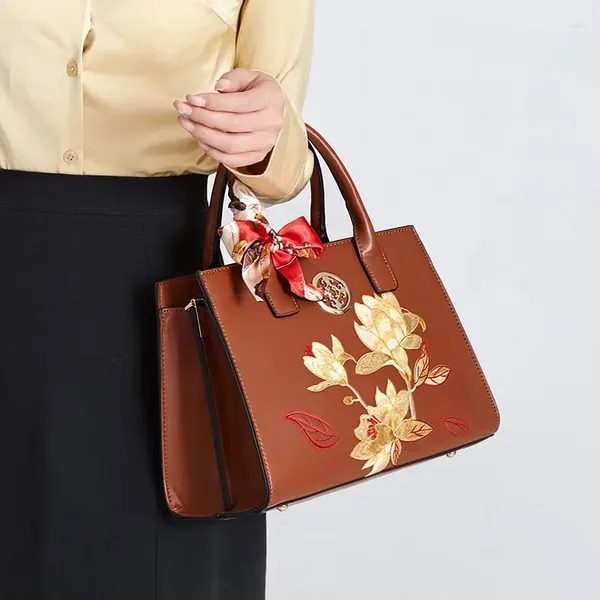 Bolsas de ombro 2024 moda tendência bolsa feminina grande capacidade requintado clássico versátil bolsa elegante e chique bordado