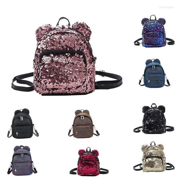 Borse da scuola DOME Zaino portatile da donna con paillettes Zaino da ragazza Mini per piccola borsa da viaggio per adolescenti