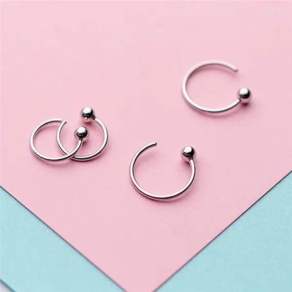 Ohrstecker 2024 Ohrringe Modeschmuck 925 Sterling Silber 8mm 10mm Nette Runde Mädchen Kinder Geschenk Aretes De Mujer