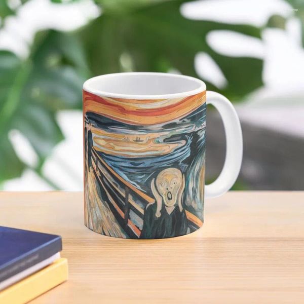 Tazze The Scream Dipinto espressionista norvegese dell'artista Edvard Munch nel 1893 Tazza da caffè ricreativa ispirata all'arte