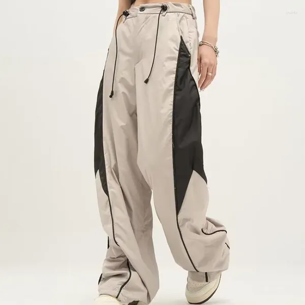 Мужские брюки в стиле хип-хоп, свободные потные мужские и женские летние бегуны, модные мужские повседневные брюки Harajuku Y2k, широкие лоскутные штаны
