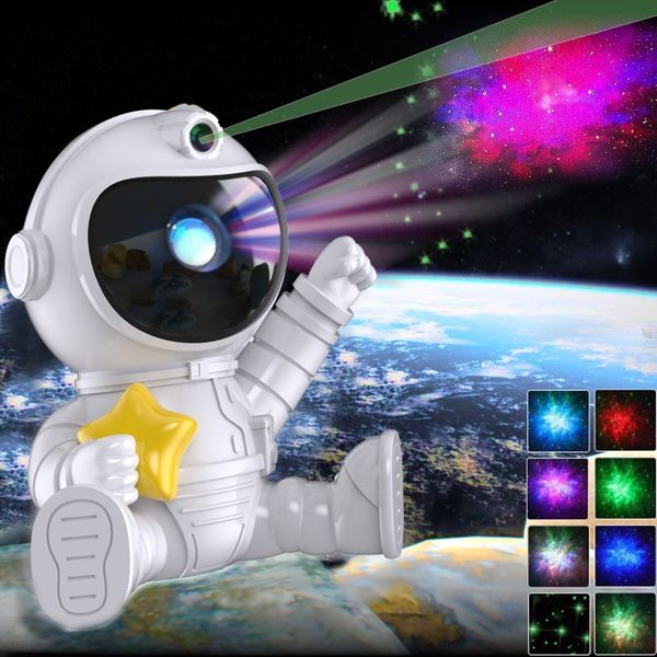 Neue Astronauten-Sternenhimmel-Lampe, Projektionslampe, romantisches Geschenk, Atmosphäre, Astronauten-Projektion, Nachtlicht, Schlafzimmer-Ornamente