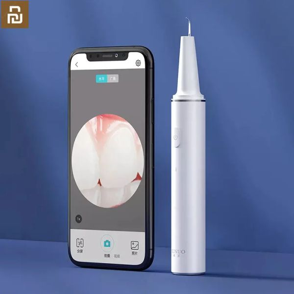 Controllo SUNUO Visual Electric Sbiancante dentale ad ultrasuoni Scaler Denti Tartaro Rimozione Smart App 500W HD Detergente per endoscopio Dente