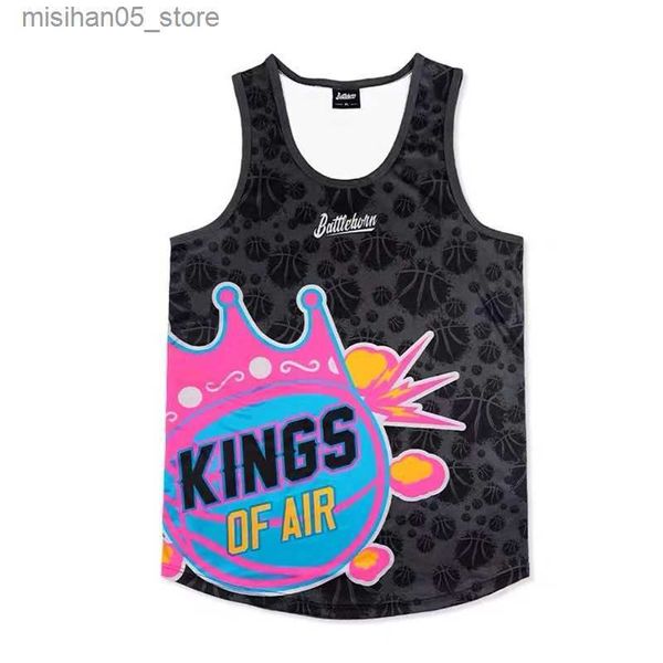 Forma Kralları Kişesiz Yelek Kadın Yelek 3D Baskı Serin iç çamaşırı Yelek Yaz Spor Basketbol Gömlek Q240318