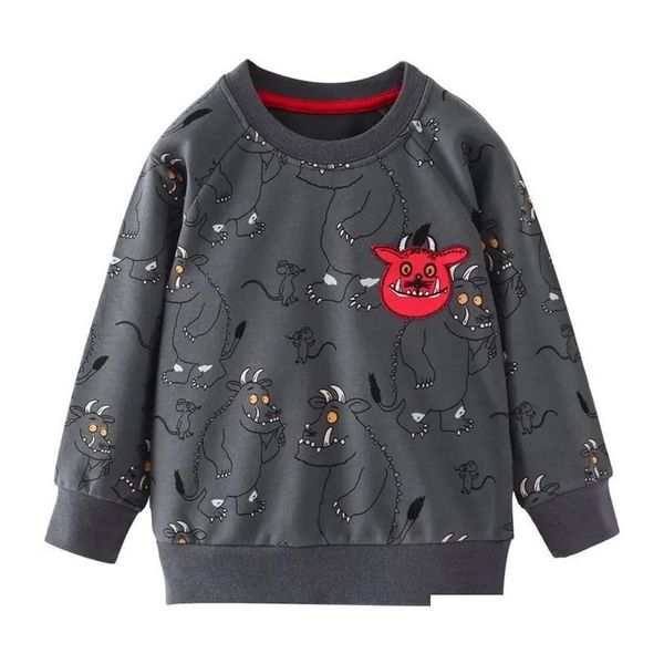 Felpe con cappuccio Felpe Jum Metri Autunno Elmo Neonati maschi Ragazze Cartoni animati Camicie Abbigliamento moda Felpa con cappuccio a maniche lunghe Top Consegna a goccia Ki Dh0Zp