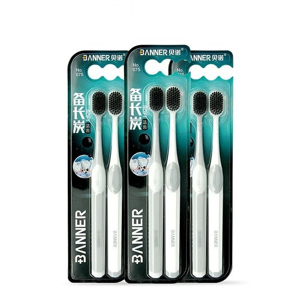 Nova escova de dentes de dentes de dentes de 2pcs/embalagem para adultos para casal para amigas de casal Famílias odontológicas de saúde oral de saúde para escova de dentes de casal