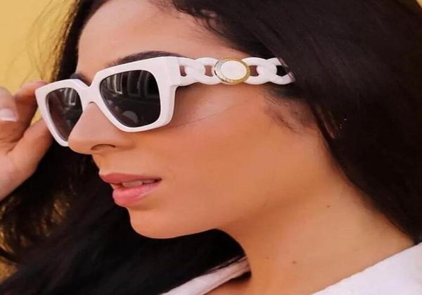 Quadratische Sonnenbrille für Damen, weiß, übergroß, Markendesigner-Sonnenbrille, weiblich, Retro-Brille, großer Rahmen, Farbverlauf, Damenspiegel, Lunette 2251228