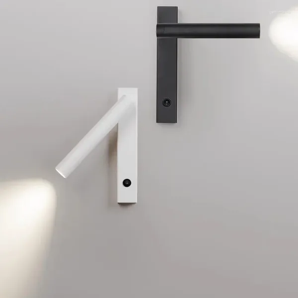 Lampade da parete 5W High CRI COB LED Sconce Lampada Apparecchio Girevole Camera da letto Comodino Lettura Direzione della luce Faretto Interruttore El Soggiorno