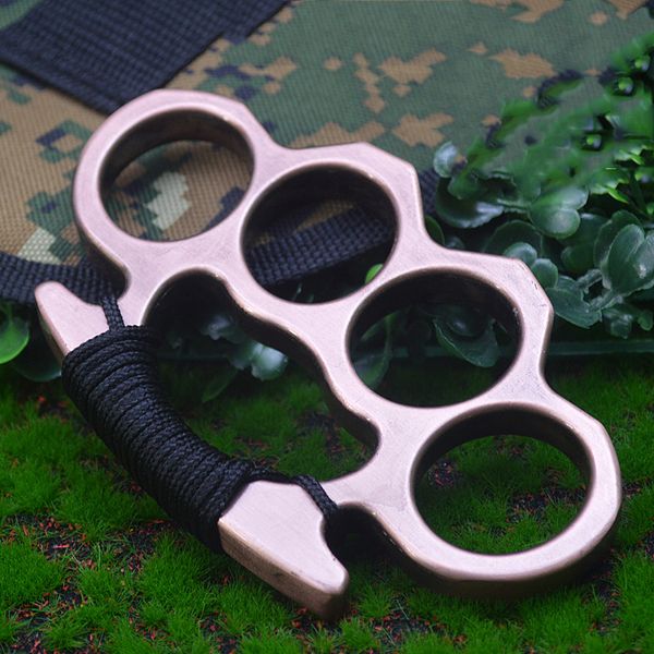 Mehrfarbiger verdickter Knuckle Duster Boxen Selbstverteidigung Vier-Finger-Schnalle Fensterbrecher Outdoor Camping EDC-Werkzeug