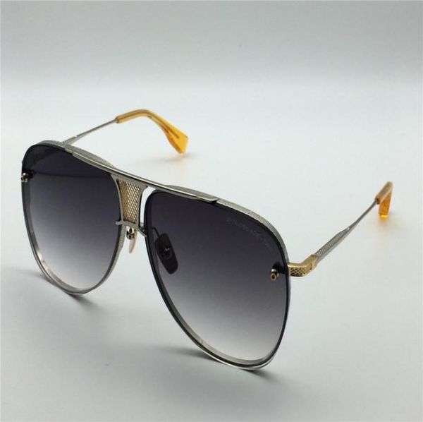 Occhiali da sole pilota da donna Uomo Montatura argento spazzolato oro Tonalità argento grigio lenti Sonnenbrille 20th Anniversary Eyewere Sun Glass3221962