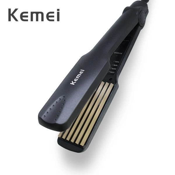 Eisen Kemei Professionelle Wellpappe Lockenwickler Turmalin Keramik Lockenstab Mais Dauerwelle Schiene Frauen Haar Styling Werkzeuge 220240V 35